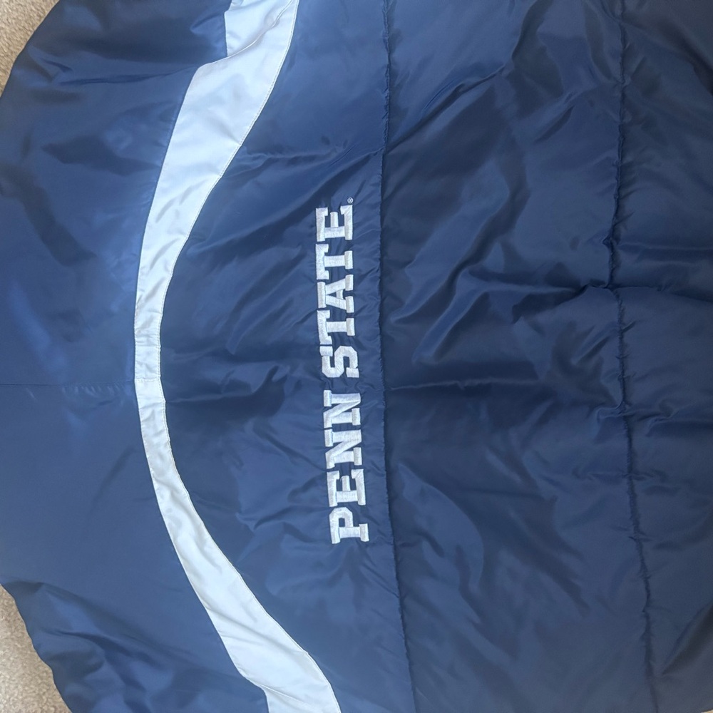 Nike Navy and White Hooded Puffer Jacket with Penn State Logos - Picture 6 of 6